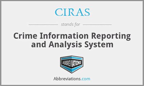 Crime Information, Reporting and Analysis System (CIRAS).